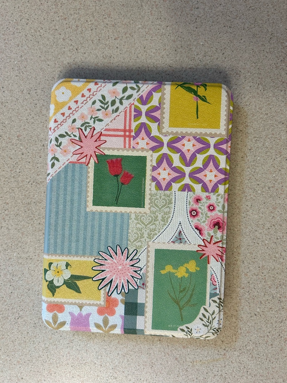 NEW Kindle 10th Gen Case Floral Stamp Patchwork